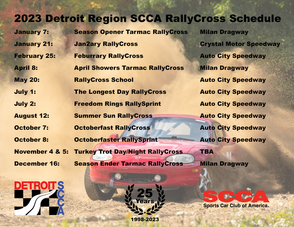 2023 Detroit SCCA RallyCross Schedule Detroit Region SCCA