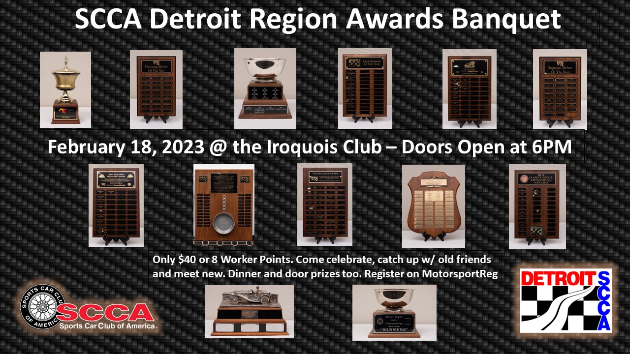 2023 Detroit Region SCCA Banquet – February 18, 2023